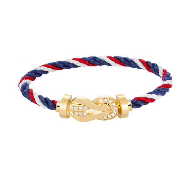 ˇSirae GemˇCHANCE LARGE 8 FIGURE BUCKLE HALF DIAMOND BRACELET GOLD
