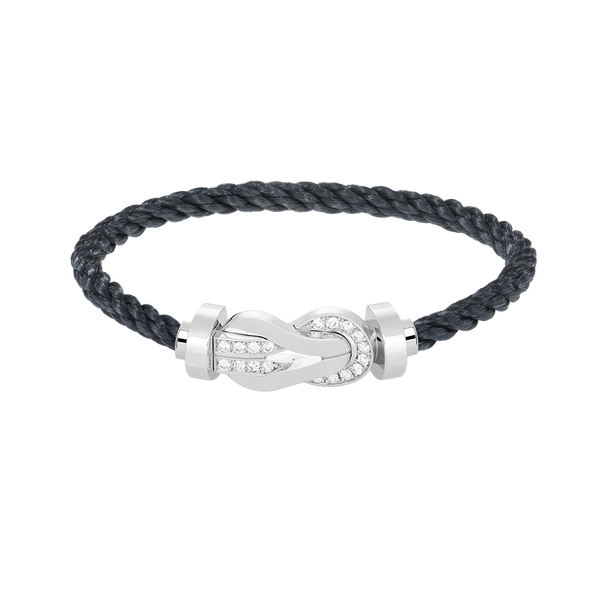 ˇSirae GemˇCHANCE LARGE 8 FIGURE BUCKLE HALF DIAMOND BRACELET SILVER
