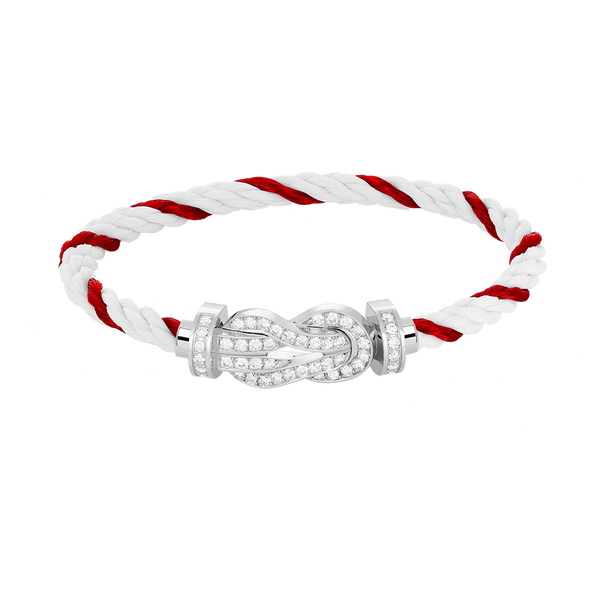 ˇSirae GemˇCHANCE LARGE 8 FIGURE BUCKLE FULL DIAMOND BRACELET SILVER