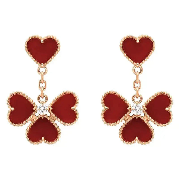 ˇSirae GemˇSWEET CLOVER CARNELIAN EARRINGS