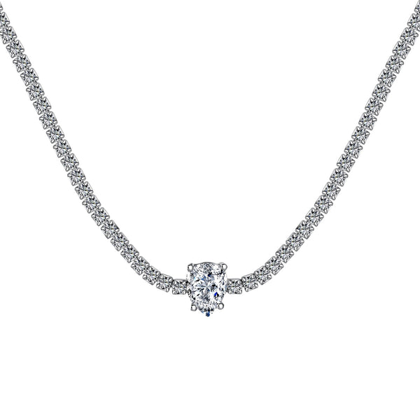 ˇSirae GemˇUnique Pear Cut Tennis Necklace