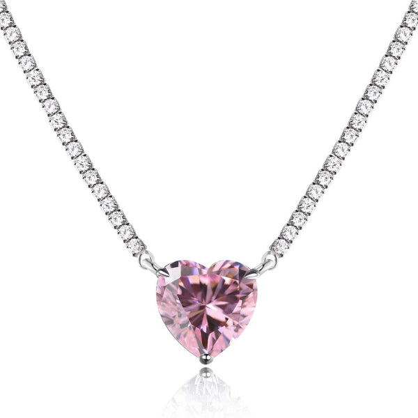 ˇSirae GemˇVersatile Colorful Sweet Heart-Shaped Tennis Necklace