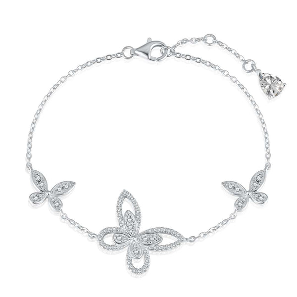 ˇSirae GemˇDelicate Butterfly Pendant Bracelet