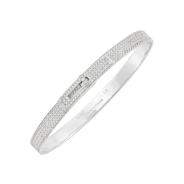 ˇSirae GemˇHM KELLY BRACELET IN SILVER AND FULL PAVE DIAMOND