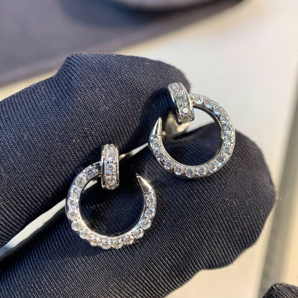 ˇSirae GemˇJUSTE EARRINGS SILVER DIAMONDS