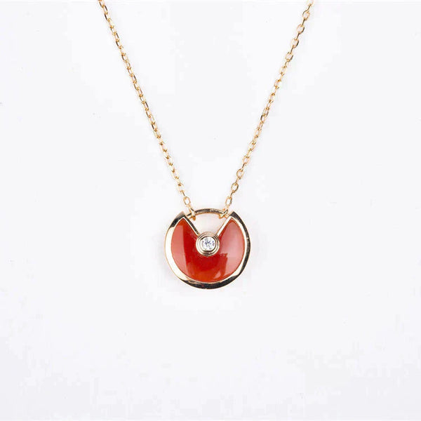 ˇSirae GemˇAMULETTE GOLD CARNELIAN ONYX NECKLACE