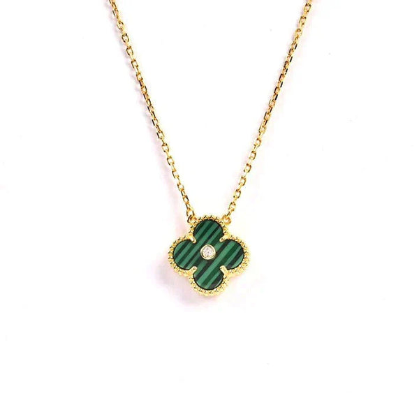 ˇSirae GemˇCLOVER 15MM DIAMOND TURQUOISE NECKLACE