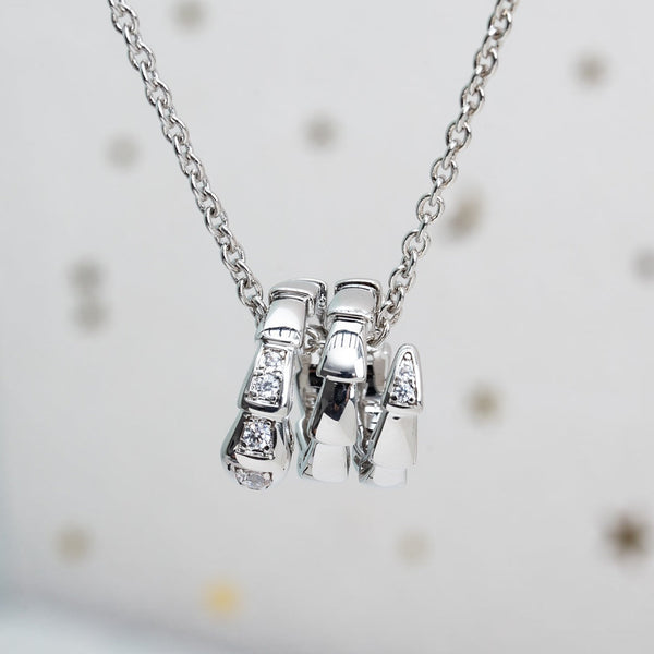 ˇSirae GemˇSERPENTI SILVER NECKLACE DIAMOND