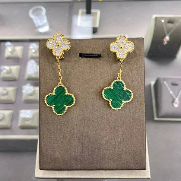 ˇSirae GemˇCLOVER  2 MOTIFS  DIAMOND  EARRINGS (MULTIPLE CHOICESç´