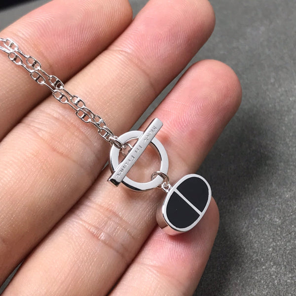 ˇSirae GemˇCHAINE VERSO BLACK CERAMIC  NECKLACE