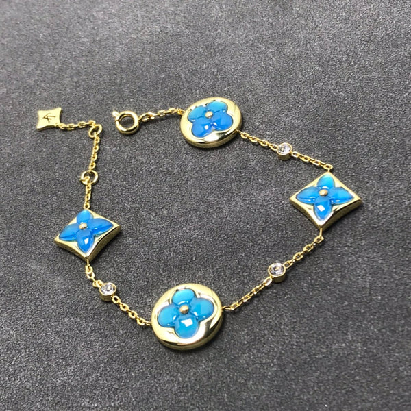 ˇSirae GemˇSTAR AND SUN TURQUOISE 4 MOTIFS 3 DIAMONDS