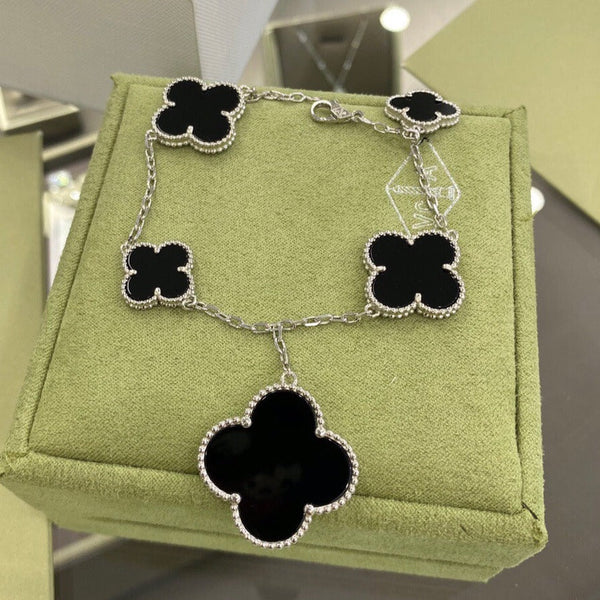 ˇSirae GemˇCLOVER 5 MOTIFS ONYX BRACELET