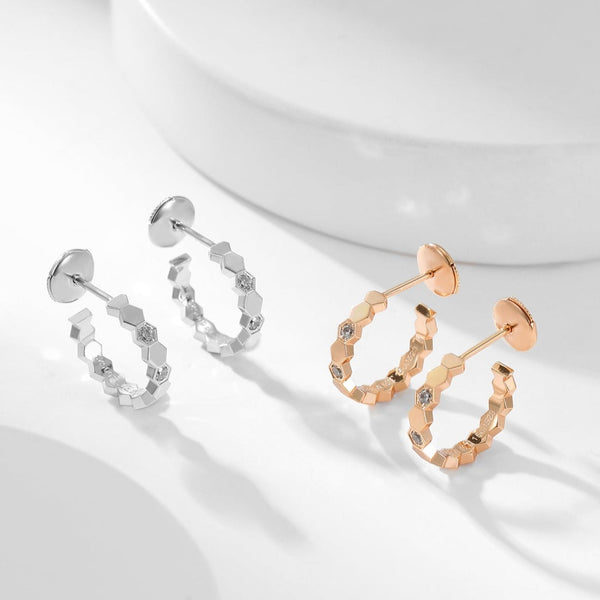 ˇSirae GemˇBEE LOVE DIAMOND HOOP EARRINGS