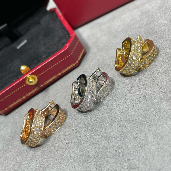 ˇSirae GemˇLOVE 5.5MM DIAMOND PAVED EARRINGS