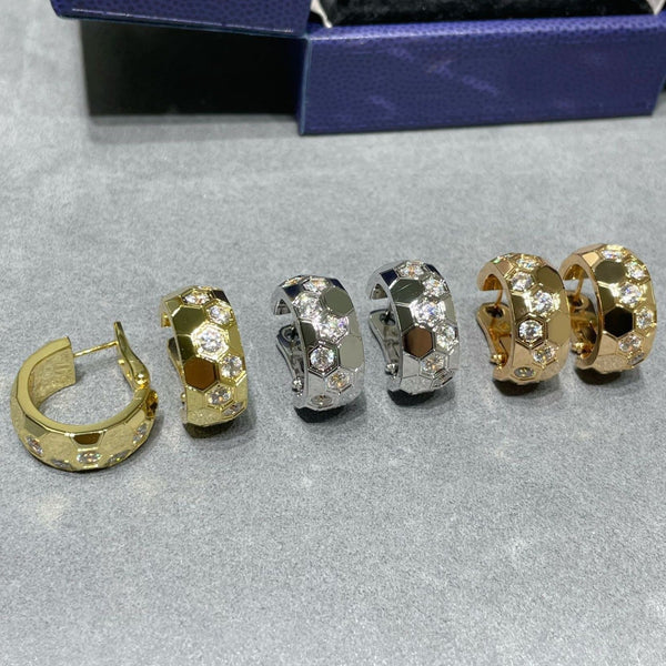 ˇSirae GemˇBEE LOVE DIAMOND HOOP EARRINGS