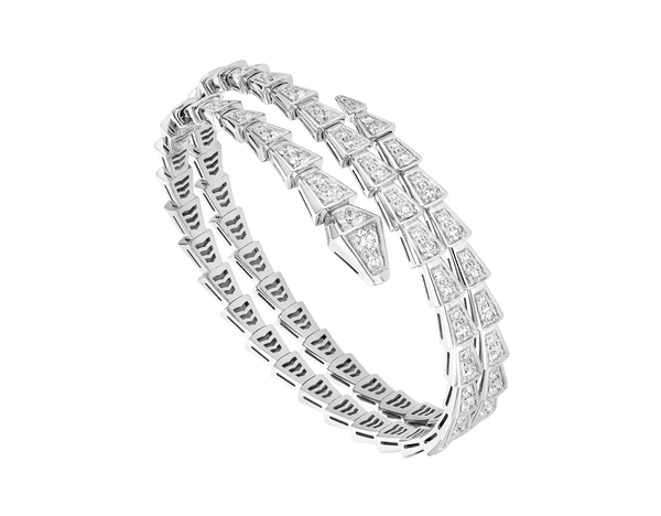 ˇSirae GemˇSERPENTI BRACELET SILVER DIAMOND DOUBLE ROW