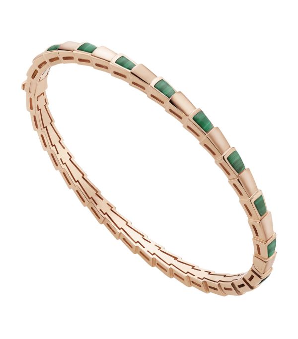 ˇSirae GemˇSERPENTI BRACELET PINK GOLD MALACHITE