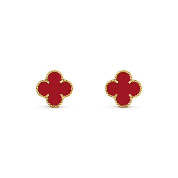 ˇSirae GemˇCLOVER MINI 9.5MM CARNELIAN EARRINGS