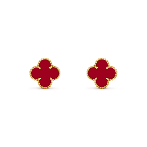 ˇSirae GemˇCLOVER MEDIUM 1 MOTIFS CARNELIAN  EARRINGS