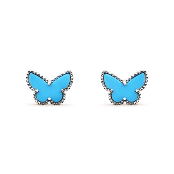 ˇSirae GemˇBUTTERFLY TURQUOISE EARRINGS SILVER