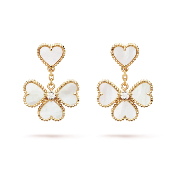ˇSirae GemˇCLOVER SWEET WHITE MOP EARRINGS