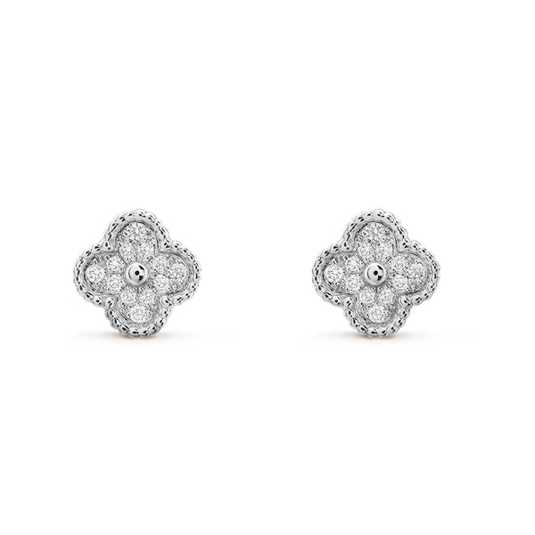 ˇSirae GemˇCLOVER MINI DIAMOND STUD EARRINGS