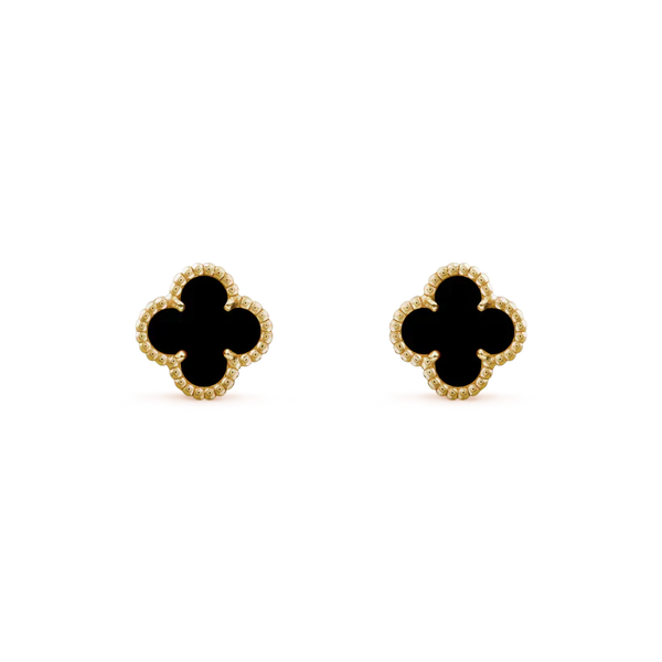 ˇSirae GemˇCLOVER MINI 9.5MM BLACK MOP EARRINGS