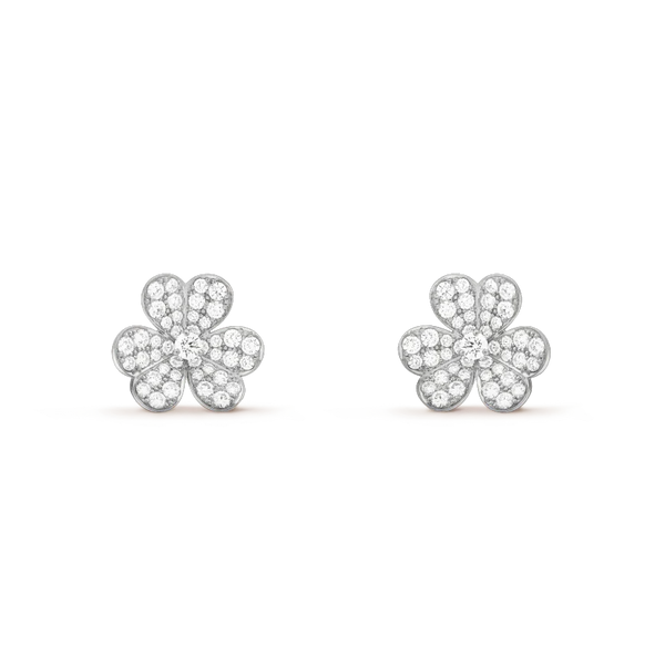 ˇSirae GemˇCLOVER COMOS DIAMOND EARRINGS SILVER
