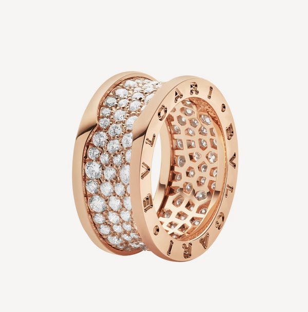 ˇSirae GemˇZERO 1 WITH PAVED DIAMONDS ON THE SPIRAL RING