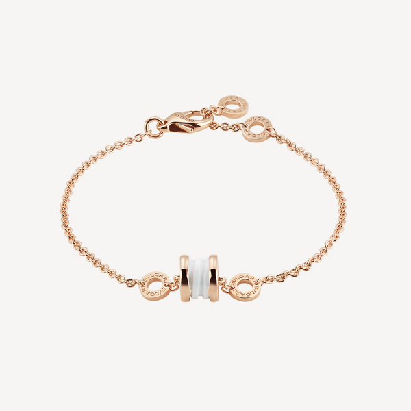 ˇSirae GemˇZERO 1 SOFT PINK GOLD AND WHITE CERAMIC BRACELET