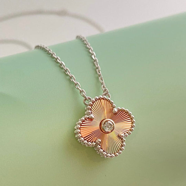 ˇSirae GemˇCLOVER 15MM DIAMOND LASER NECKLACE- CHRISTMAS 2024 SPECIAL EDITION