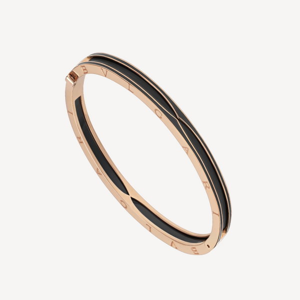 ˇSirae GemˇZERO 1 PINK GOLD WITH MATTE BLACK CERAMIC BRACELET