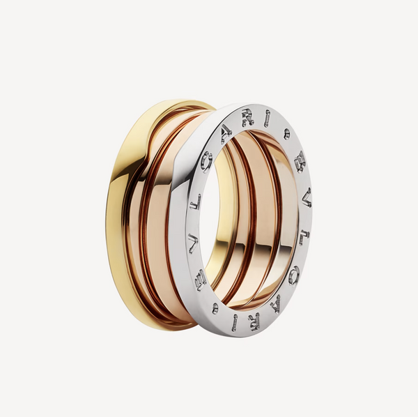 ˇSirae GemˇZERO 1 THREE-BAND ROSE WHITE AND YELLOW RING