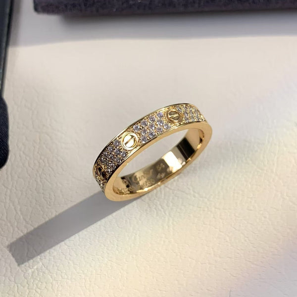 ˇSirae GemˇLOVE RING 3.6MM DIAMOND PAVED