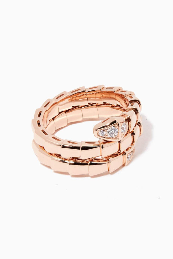 ˇSirae GemˇSERPENTS DOUBLE ROW DIAMOND RING