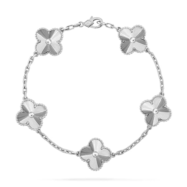 ˇSirae GemˇCLOVER SILVER 5 MOTIFS BRACELET