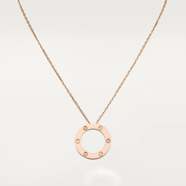 ˇSirae GemˇLOVE NECKLACE 16MM 3 DIAMONDS