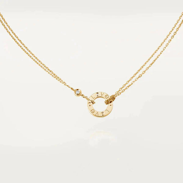 ˇSirae GemˇLOVE NECKLACE 16MM 2 DIAMONDS