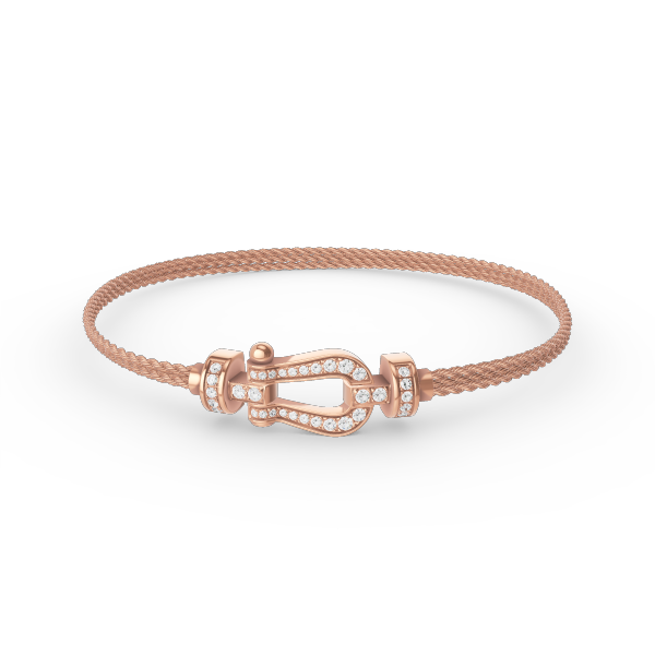 ˇSirae GemˇFORCE SMALL HORSESHOE  DIAMOND CHAIN ROPE BRACELET