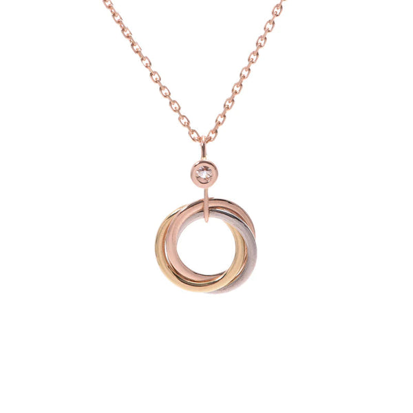 ˇSirae GemˇTRINITY SILVER GOLD PINK GOLD NECKLACE