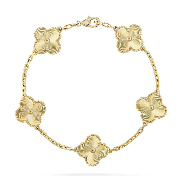 ˇSirae GemˇCLOVER 5 FLOWERS LASER BRACELET