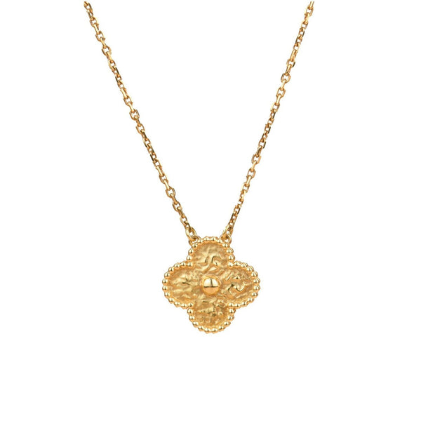 ˇSirae GemˇCLOVER 15MM  BRONZING NECKLACE