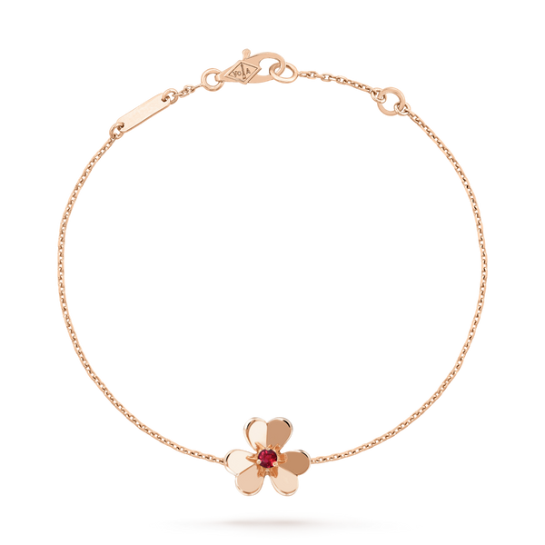 ˇSirae GemˇFRIVOLE GOLD FLOWER PINK MALACHITE BRACELET