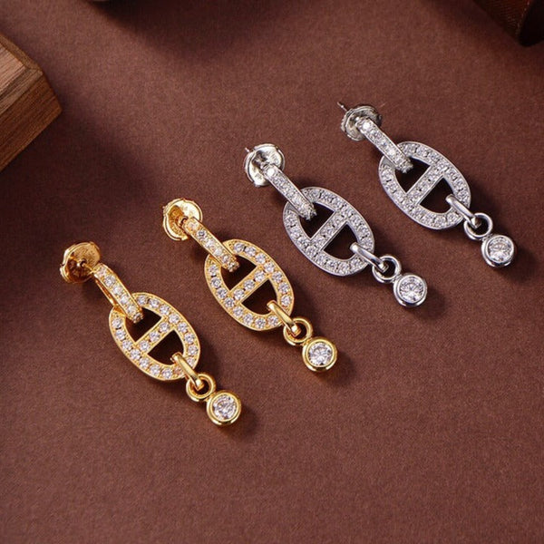ˇSirae GemˇHM CHAINE DIAMOND EARRINGS