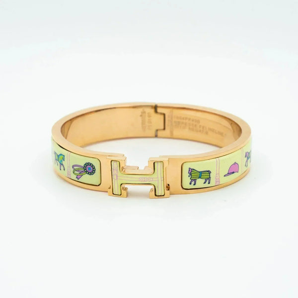 ˇSirae GemˇH PINK GOLD BRACELET CREAM CERAMIC