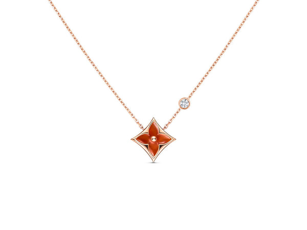 ˇSirae GemˇSTAR NECKLACE PINK GOLD 1 DIAMOND