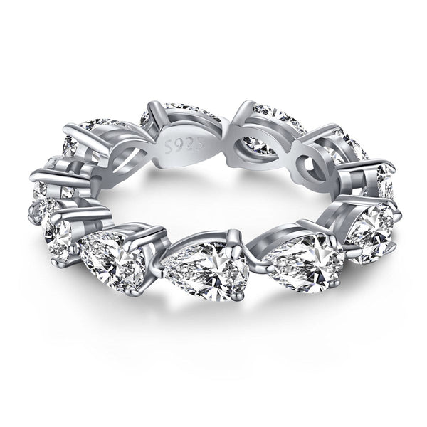ˇSirae GemˇExquisite Pear Cut Tennis Ring