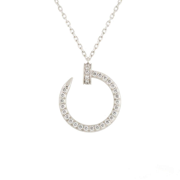 ˇSirae GemˇJUSTE NECKLACE SILVER DIAMONDS