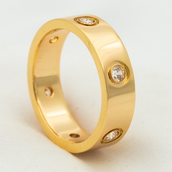 ˇSirae GemˇLOVE RING 5.5MM 6 DIAMONDS PINK GOLD
