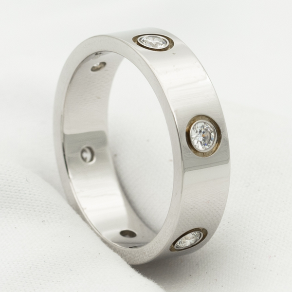 ˇSirae GemˇLOVE RING 5.5MM 6 DIAMONDS SILVER